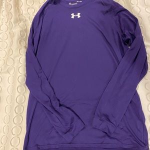 Men’s purple under armour long sleeve heat gear